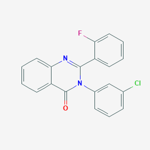 molecular formula C20H12ClFN2O B3438161 3-(3-chlorophenyl)-2-(2-fluorophenyl)-4(3H)-quinazolinone 