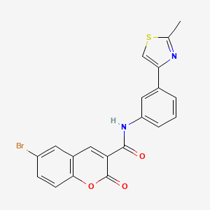 6-bromo-N-[3-(2-methyl-1,3-thiazol-4-yl)phenyl]-2-oxo-2H-chromene-3-carboxamide