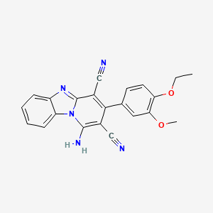 1-amino-3-(4-ethoxy-3-methoxyphenyl)pyrido[1,2-a]benzimidazole-2,4-dicarbonitrile