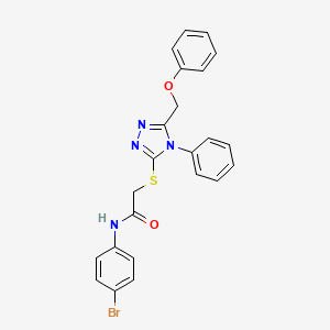 molecular formula C23H19BrN4O2S B3438180 N-(4-bromophenyl)-2-{[5-(phenoxymethyl)-4-phenyl-4H-1,2,4-triazol-3-yl]thio}acetamide 