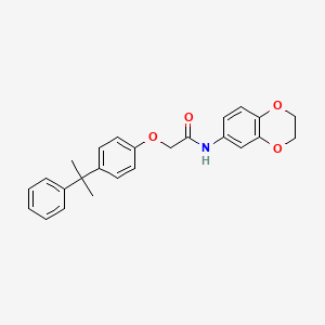 N-(2,3-dihydro-1,4-benzodioxin-6-yl)-2-[4-(1-methyl-1-phenylethyl)phenoxy]acetamide