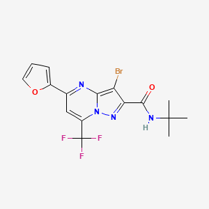 3-bromo-N-(tert-butyl)-5-(2-furyl)-7-(trifluoromethyl)pyrazolo[1,5-a]pyrimidine-2-carboxamide