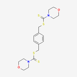 molecular formula C18H24N2O2S4 B3438250 1,4-phenylenebis(methylene) di(4-morpholinecarbodithioate) 