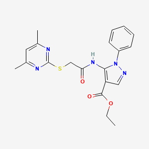 ethyl 5-({[(4,6-dimethyl-2-pyrimidinyl)thio]acetyl}amino)-1-phenyl-1H-pyrazole-4-carboxylate