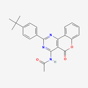 molecular formula C23H21N3O3 B3438274 N-[2-(4-tert-butylphenyl)-5-oxo-5H-chromeno[4,3-d]pyrimidin-4-yl]acetamide 