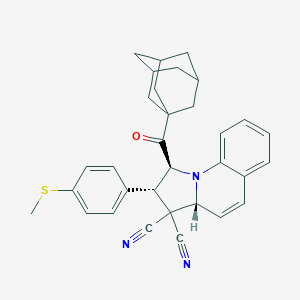 1-(1-adamantylcarbonyl)-2-[4-(methylsulfanyl)phenyl]-1,2-dihydropyrrolo[1,2-a]quinoline-3,3(3aH)-dicarbonitrile