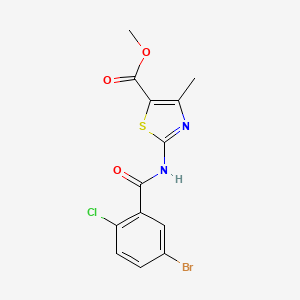 methyl 2-[(5-bromo-2-chlorobenzoyl)amino]-4-methyl-1,3-thiazole-5-carboxylate
