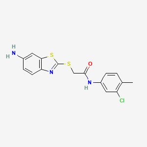 2-[(6-amino-1,3-benzothiazol-2-yl)thio]-N-(3-chloro-4-methylphenyl)acetamide