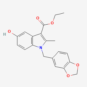 ethyl 1-(1,3-benzodioxol-5-ylmethyl)-5-hydroxy-2-methyl-1H-indole-3-carboxylate