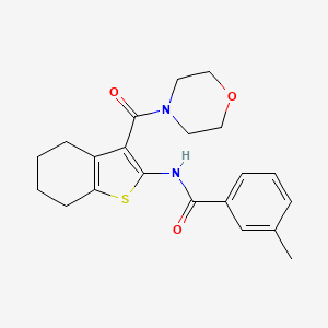 molecular formula C21H24N2O3S B3438335 3-methyl-N-[3-(4-morpholinylcarbonyl)-4,5,6,7-tetrahydro-1-benzothien-2-yl]benzamide 
