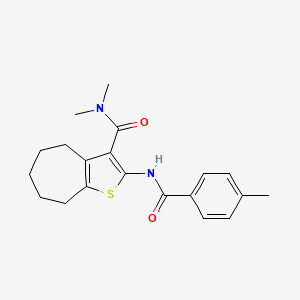 N,N-dimethyl-2-[(4-methylbenzoyl)amino]-5,6,7,8-tetrahydro-4H-cyclohepta[b]thiophene-3-carboxamide