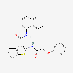 molecular formula C26H22N2O3S B3438349 N-1-naphthyl-2-[(phenoxyacetyl)amino]-5,6-dihydro-4H-cyclopenta[b]thiophene-3-carboxamide 
