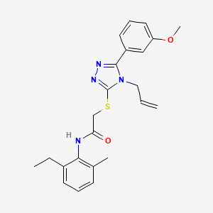molecular formula C23H26N4O2S B3438375 2-{[4-allyl-5-(3-methoxyphenyl)-4H-1,2,4-triazol-3-yl]thio}-N-(2-ethyl-6-methylphenyl)acetamide 
