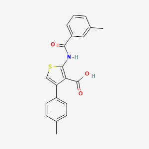 2-[(3-methylbenzoyl)amino]-4-(4-methylphenyl)-3-thiophenecarboxylic acid