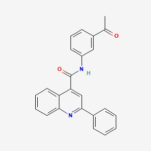 molecular formula C24H18N2O2 B3438410 N-(3-acetylphenyl)-2-phenyl-4-quinolinecarboxamide 
