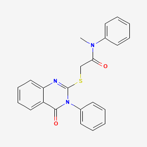 N-methyl-2-[(4-oxo-3-phenyl-3,4-dihydro-2-quinazolinyl)thio]-N-phenylacetamide