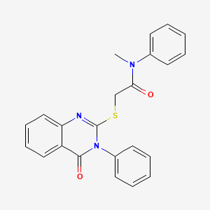 molecular formula C23H19N3O2S B3438431 N-methyl-2-[(4-oxo-3-phenyl-3,4-dihydro-2-quinazolinyl)thio]-N-phenylacetamide 