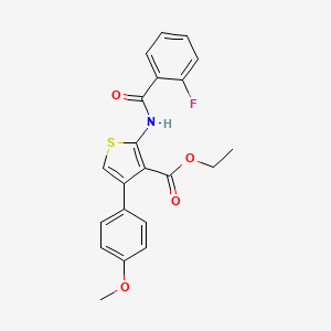 molecular formula C21H18FNO4S B3438438 ethyl 2-[(2-fluorobenzoyl)amino]-4-(4-methoxyphenyl)-3-thiophenecarboxylate 