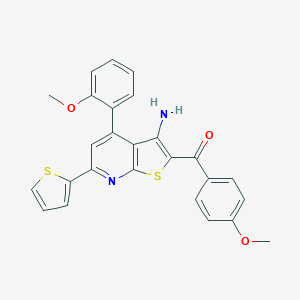 molecular formula C26H20N2O3S2 B343849 [3-Amino-4-(2-methoxyphenyl)-6-(2-thienyl)thieno[2,3-b]pyridin-2-yl](4-methoxyphenyl)methanone 