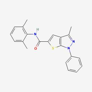 molecular formula C21H19N3OS B3438490 N-(2,6-dimethylphenyl)-3-methyl-1-phenyl-1H-thieno[2,3-c]pyrazole-5-carboxamide 