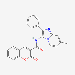 molecular formula C24H17N3O3 B3438516 N-(7-methyl-2-phenylimidazo[1,2-a]pyridin-3-yl)-2-oxo-2H-chromene-3-carboxamide 