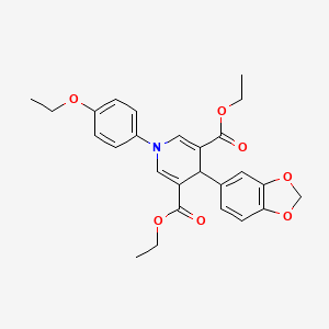 diethyl 4-(1,3-benzodioxol-5-yl)-1-(4-ethoxyphenyl)-1,4-dihydro-3,5-pyridinedicarboxylate
