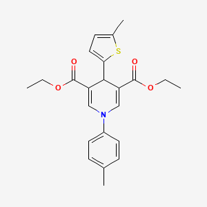 molecular formula C23H25NO4S B3438560 diethyl 1-(4-methylphenyl)-4-(5-methyl-2-thienyl)-1,4-dihydro-3,5-pyridinedicarboxylate 