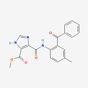 molecular formula C20H17N3O4 B3438565 methyl 5-{[(2-benzoyl-4-methylphenyl)amino]carbonyl}-1H-imidazole-4-carboxylate 