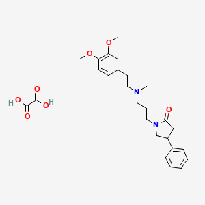 1-{3-[[2-(3,4-dimethoxyphenyl)ethyl](methyl)amino]propyl}-4-phenyl-2-pyrrolidinone oxalate