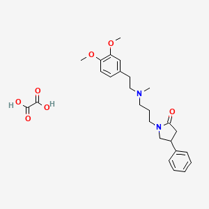 molecular formula C26H34N2O7 B3438571 1-{3-[[2-(3,4-dimethoxyphenyl)ethyl](methyl)amino]propyl}-4-phenyl-2-pyrrolidinone oxalate 