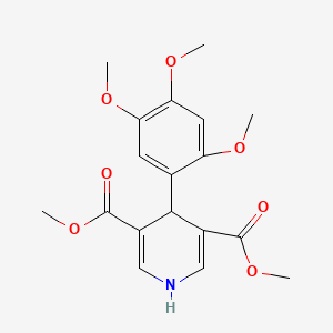 molecular formula C18H21NO7 B3438592 dimethyl 4-(2,4,5-trimethoxyphenyl)-1,4-dihydro-3,5-pyridinedicarboxylate 