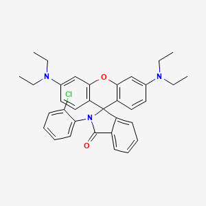 molecular formula C34H34ClN3O2 B3438600 2-(2-chlorophenyl)-3',6'-bis(diethylamino)spiro[isoindole-1,9'-xanthen]-3(2H)-one CAS No. 51750-84-6