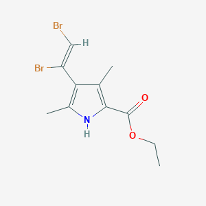 molecular formula C11H13Br2NO2 B3438604 ethyl 4-(1,2-dibromovinyl)-3,5-dimethyl-1H-pyrrole-2-carboxylate 