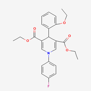 diethyl 4-(2-ethoxyphenyl)-1-(4-fluorophenyl)-1,4-dihydro-3,5-pyridinedicarboxylate