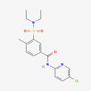 molecular formula C17H20ClN3O3S B3438627 N-(5-chloro-2-pyridinyl)-3-[(diethylamino)sulfonyl]-4-methylbenzamide 