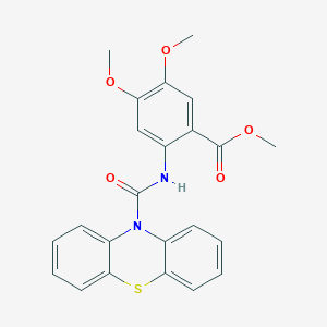 molecular formula C23H20N2O5S B3438656 methyl 4,5-dimethoxy-2-[(10H-phenothiazin-10-ylcarbonyl)amino]benzoate 