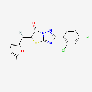 2-(2,4-dichlorophenyl)-5-[(5-methyl-2-furyl)methylene][1,3]thiazolo[3,2-b][1,2,4]triazol-6(5H)-one