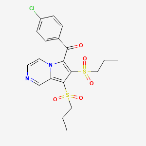molecular formula C20H21ClN2O5S2 B3438668 [7,8-bis(propylsulfonyl)pyrrolo[1,2-a]pyrazin-6-yl](4-chlorophenyl)methanone 