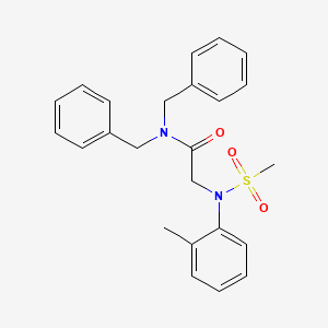 molecular formula C24H26N2O3S B3438705 N~1~,N~1~-dibenzyl-N~2~-(2-methylphenyl)-N~2~-(methylsulfonyl)glycinamide 