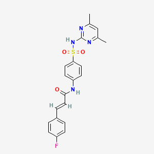 molecular formula C21H19FN4O3S B3438723 N-(4-{[(4,6-dimethyl-2-pyrimidinyl)amino]sulfonyl}phenyl)-3-(4-fluorophenyl)acrylamide 