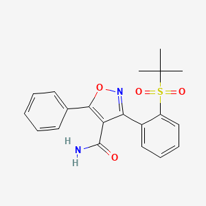 molecular formula C20H20N2O4S B3438754 3-[2-(tert-butylsulfonyl)phenyl]-5-phenyl-4-isoxazolecarboxamide 