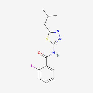 molecular formula C13H14IN3OS B3438758 2-iodo-N-(5-isobutyl-1,3,4-thiadiazol-2-yl)benzamide 