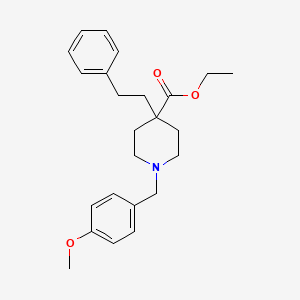 molecular formula C24H31NO3 B3438772 ethyl 1-(4-methoxybenzyl)-4-(2-phenylethyl)-4-piperidinecarboxylate 