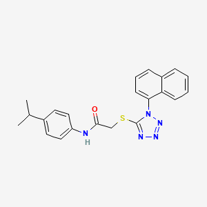 molecular formula C22H21N5OS B3438779 N-(4-isopropylphenyl)-2-{[1-(1-naphthyl)-1H-tetrazol-5-yl]thio}acetamide 