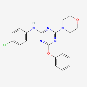 N-(4-chlorophenyl)-4-(4-morpholinyl)-6-phenoxy-1,3,5-triazin-2-amine