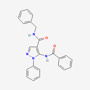 molecular formula C24H20N4O2 B3438803 5-(benzoylamino)-N-benzyl-1-phenyl-1H-pyrazole-4-carboxamide 