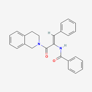 molecular formula C25H22N2O2 B3438808 N-[1-(3,4-dihydro-2(1H)-isoquinolinylcarbonyl)-2-phenylvinyl]benzamide 