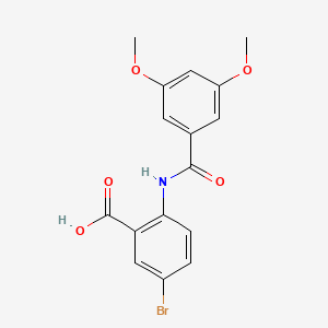 molecular formula C16H14BrNO5 B3438815 5-bromo-2-[(3,5-dimethoxybenzoyl)amino]benzoic acid 