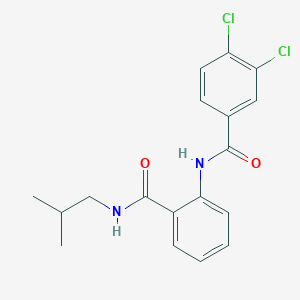 molecular formula C18H18Cl2N2O2 B3438824 3,4-dichloro-N-{2-[(isobutylamino)carbonyl]phenyl}benzamide 