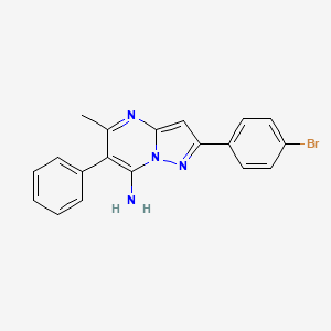 molecular formula C19H15BrN4 B3438832 2-(4-bromophenyl)-5-methyl-6-phenylpyrazolo[1,5-a]pyrimidin-7-amine 